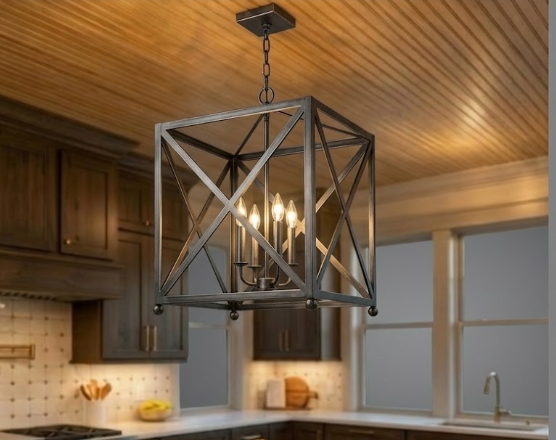 St. James Cortland Copper Chandelier Kitchen Island Pendant Lights