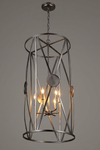 St. James X Drum Copper Chandelier Kitchen Island Pendant Lights