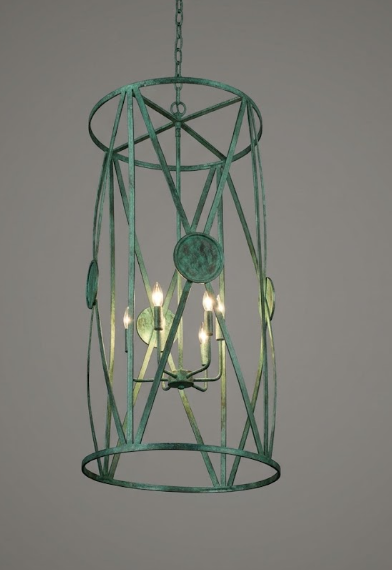 St. James X Drum Copper Chandelier Kitchen Island Pendant Lights