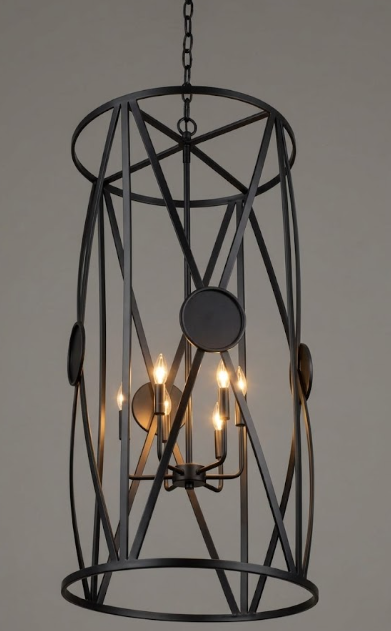 St. James X Drum Copper Chandelier Kitchen Island Pendant Lights