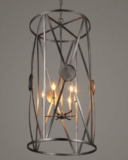 St. James X Drum Copper Chandelier Kitchen Island Pendant Lights