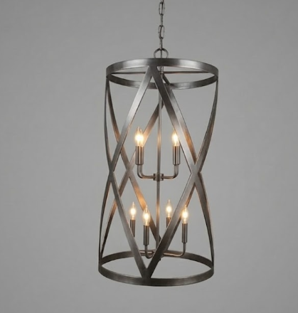 St. James X Drum Copper Chandelier Kitchen Island Pendant Lights