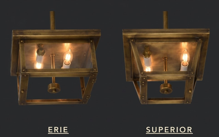 Superior Erie Copper Ceiling Flush Mount Lights