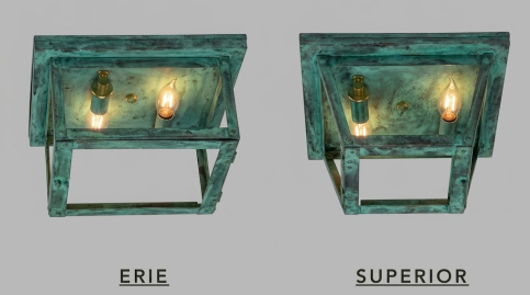 Superior Erie Copper Ceiling Flush Mount Lights