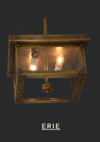 Superior Erie Copper Ceiling Flush Mount Lights