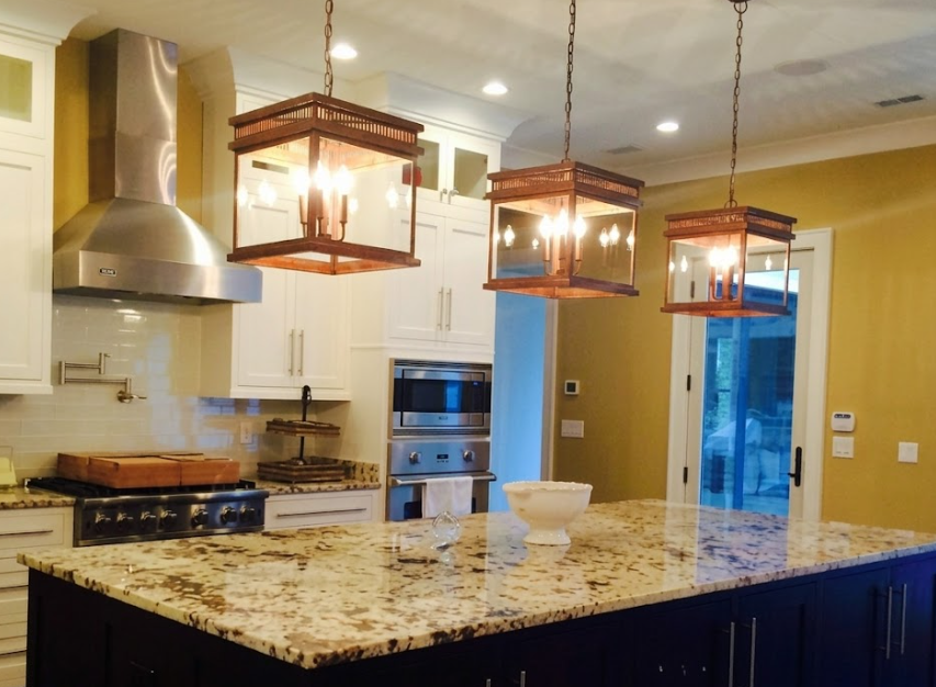 St. James Old Salt Run Copper Chandelier Kitchen Island Pendant Light