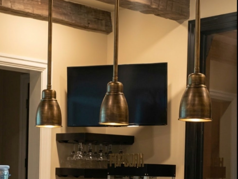 St. James Copper Down Shade Kitchen Island Pendant Lights