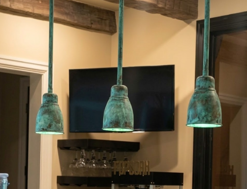 St. James Copper Down Shade Kitchen Island Pendant Lights
