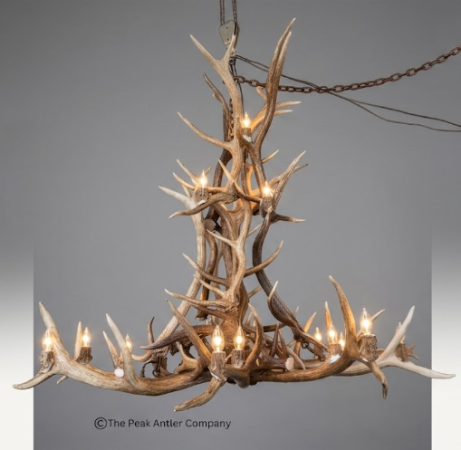 The Mt. Bachelor Elk Antler Chandelier