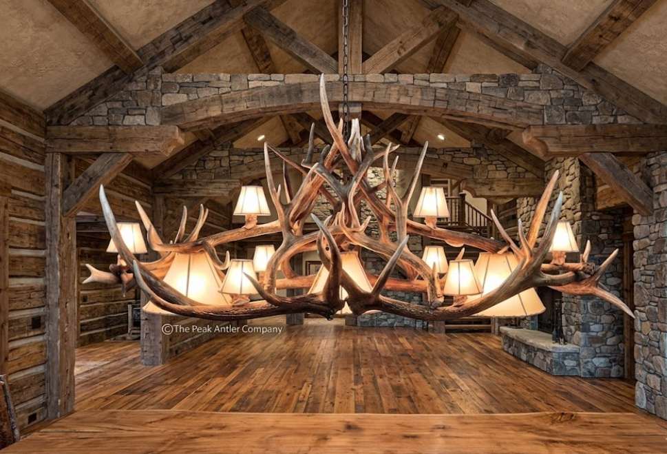 The Bear Valley Elk & Deer Antler Chandelier