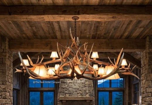 The Bear Valley Elk & Deer Antler Chandelier