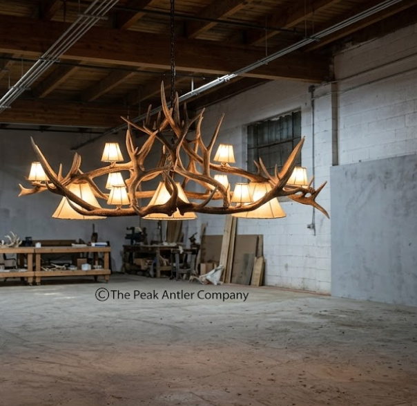The Bear Valley Elk & Deer Antler Chandelier
