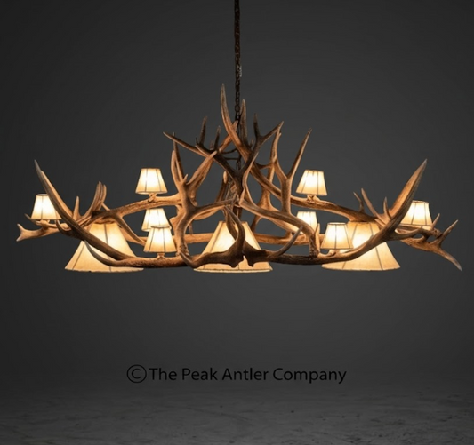 The Bear Valley Elk & Deer Antler Chandelier
