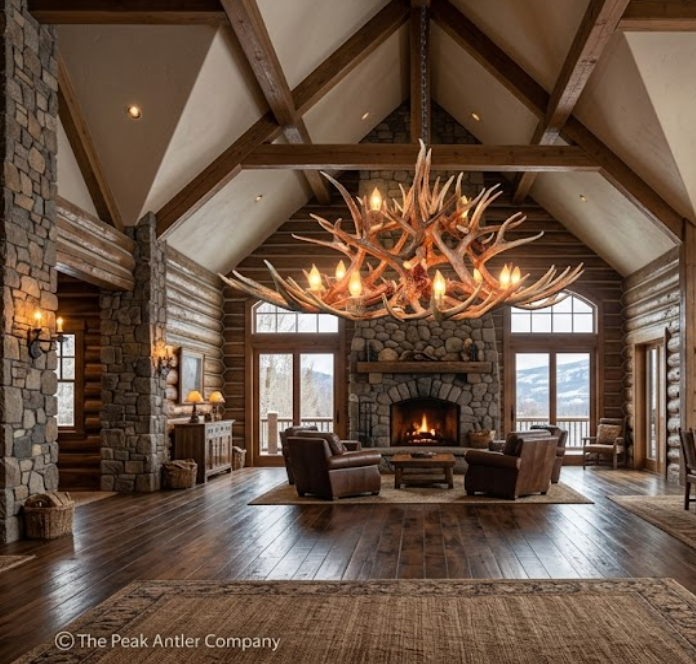 The Yellowstone Deer Antler Chandelier, Round & Oval