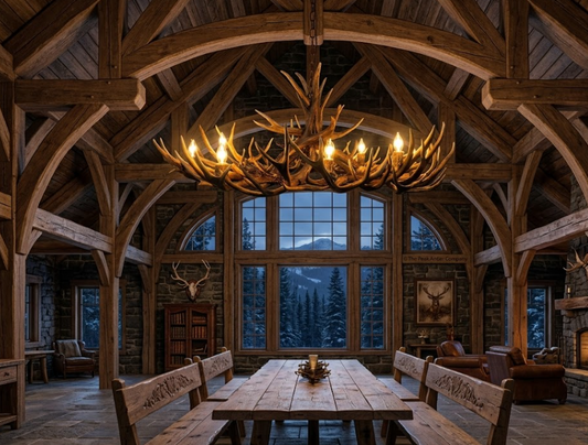 The Galloway Deer Antler Chandelier