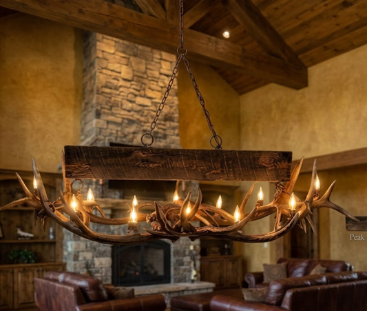 El Rancho Elk Antler Chandelier