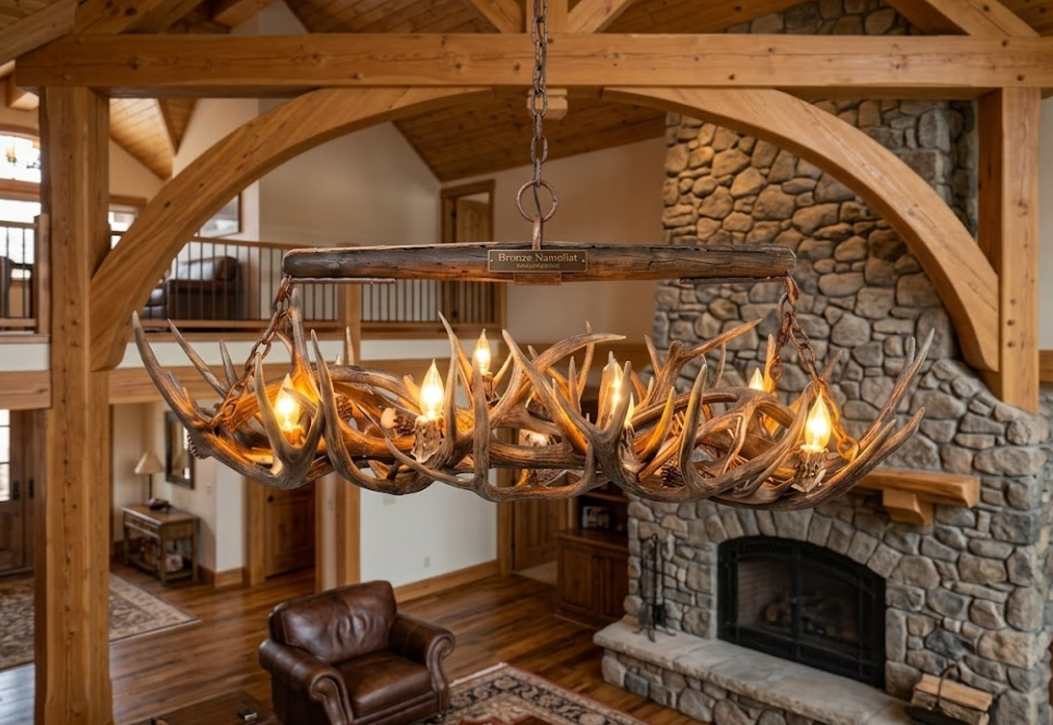 El Rancho Deer Antler Chandelier
