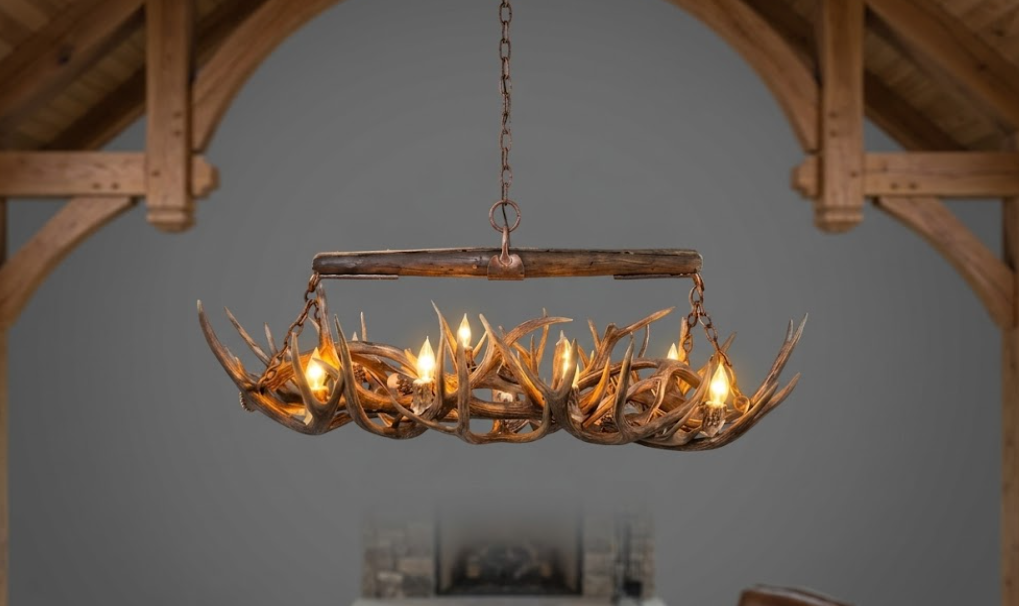 El Rancho Deer Antler Chandelier