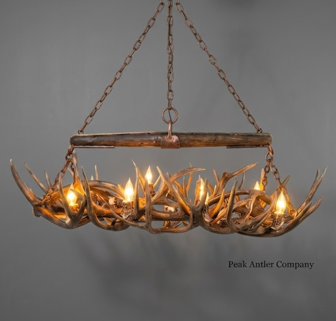 El Rancho Deer Antler Chandelier