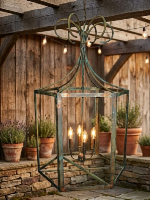 The Remington Copper Lantern Pendant Light Custom Design