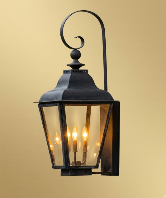 St. James Brunswick Copper Lantern With Top Curl