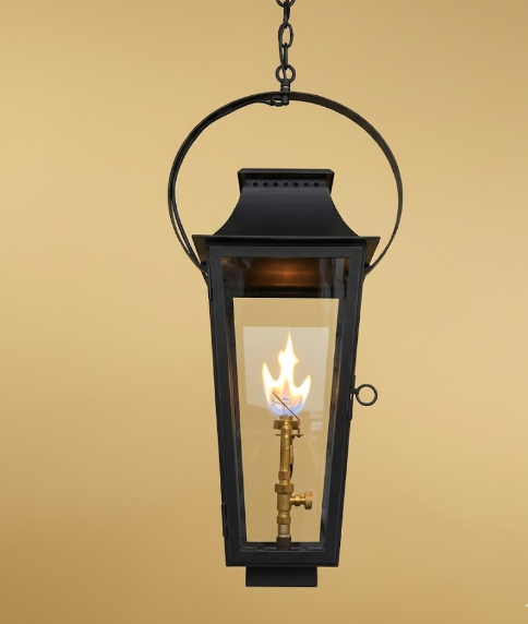 St. James Wood Dale Copper Lantern & Pendant Light With Top Curl