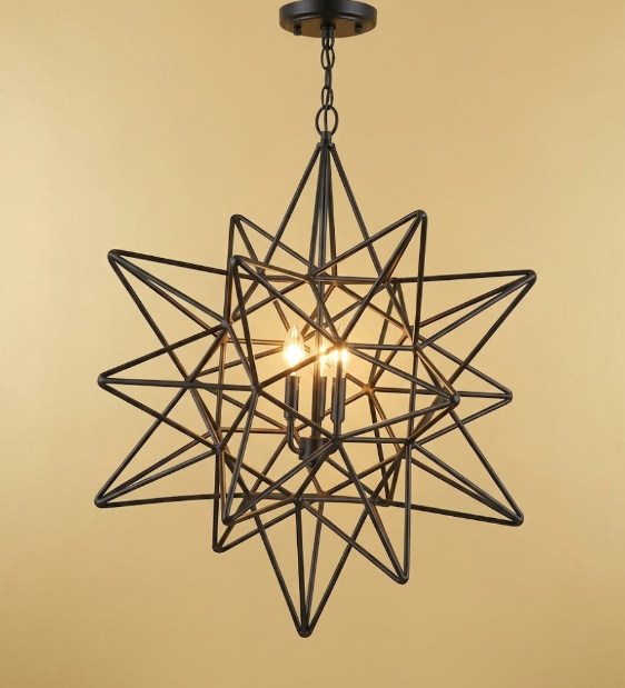 St. James Star Copper Chandelier Pendant Lights