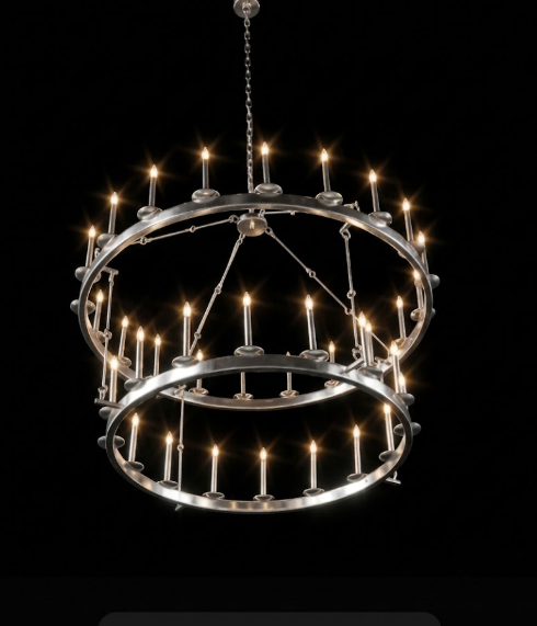St. James Churchill Steel Chandelier Pendant Light Custom Design