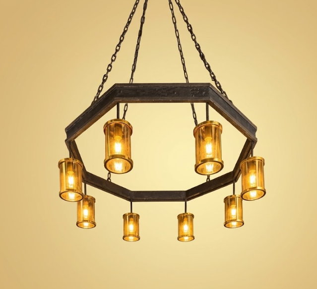 The Tulsa Steel Chandelier Pendant Light Custom Design