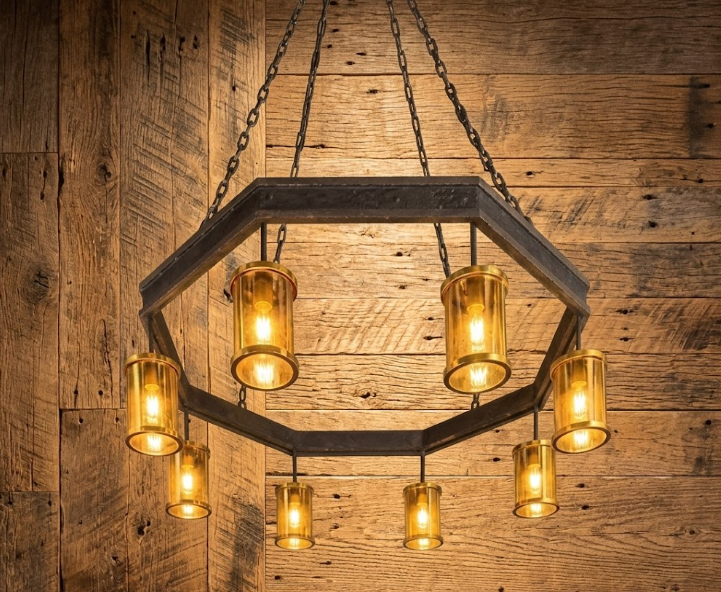 The Tulsa Steel Chandelier Pendant Light Custom Design