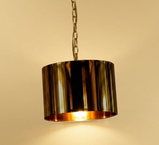 St. James Round Copper Drum Chandelier Kitchen Island Pendant Light
