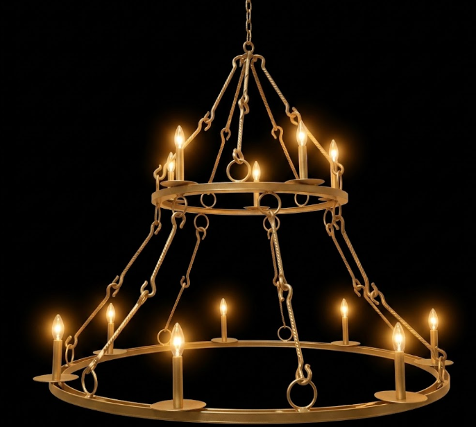 St. James King Arthur Steel Chandelier Pendant Light Custom Design