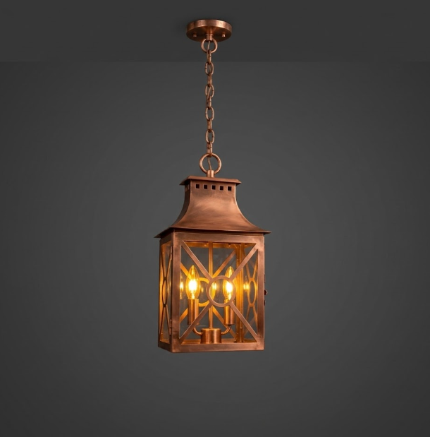 The Belvedere Copper Lantern Pendant Light Custom Design