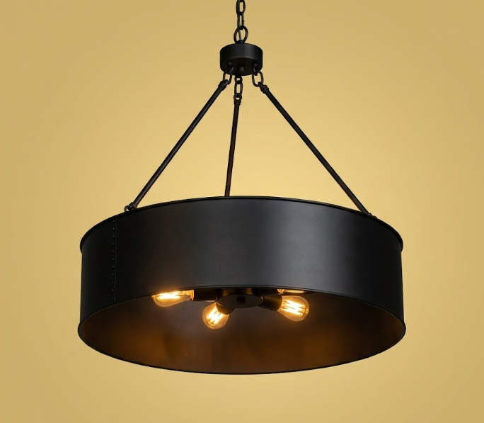 The Half Moon Bay Copper Drum Chandelier Pendant Light Custom Design