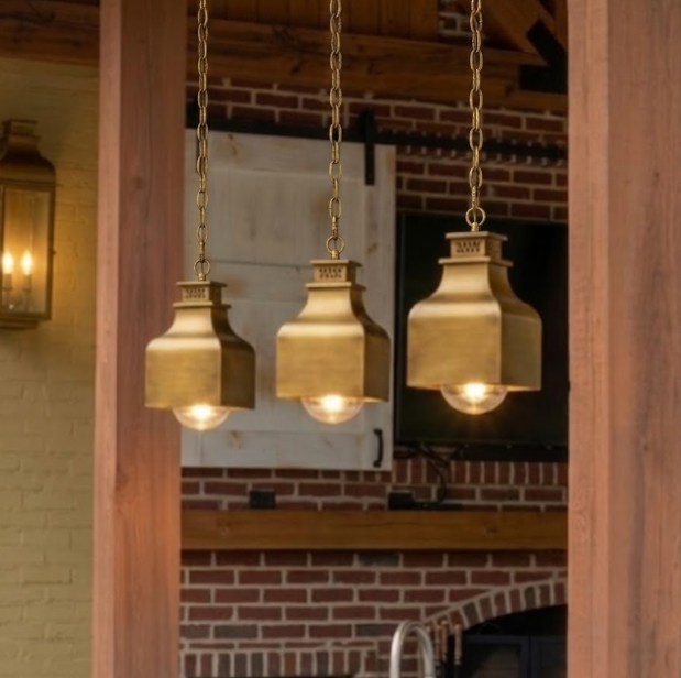 The Oakwood Copper Kitchen Island Pendant Down Light Custom Design