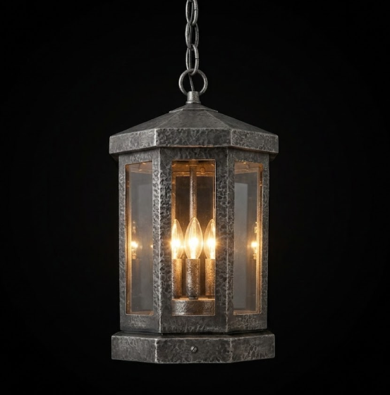 The Baja Bay Coastal Nautical Copper Lantern Pendant Light Custom Design