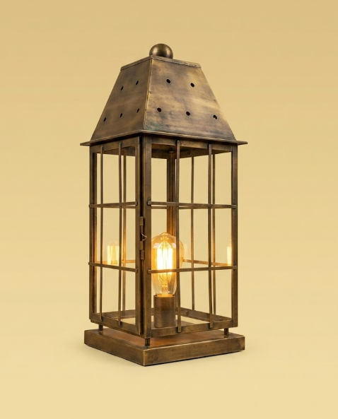 The Egg Harbor Lighthouse Coastal Nautical Lantern Custom Design