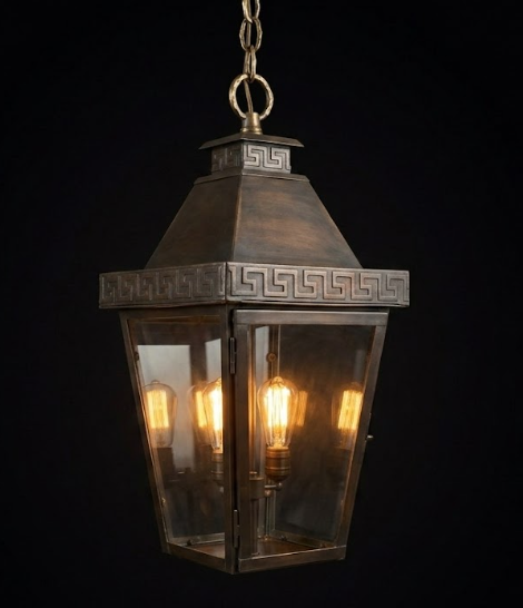 The Aztec Copper Lantern Kitchen Island Pendant Light Custom Design