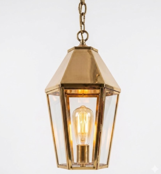 The Trinidad Bay Coastal Copper Lantern Pendant LIght