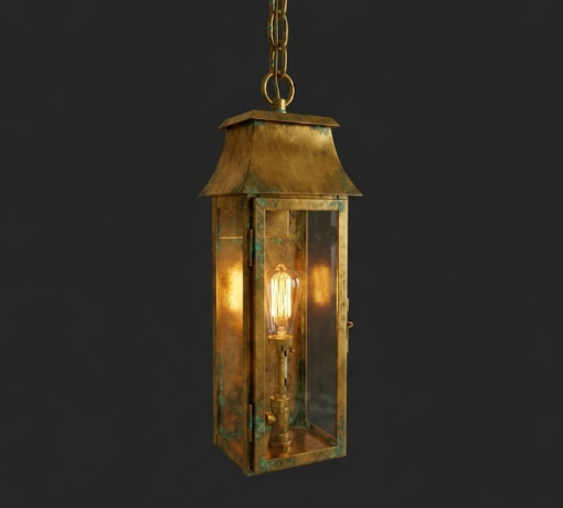 The AL BAR Copper Lantern Kitchen Island Pendant Light Custom Design