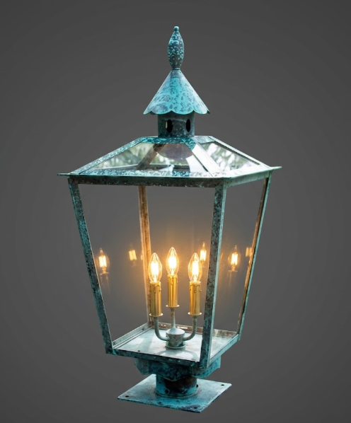 The Volturno Copper Lantern Pendant Light Custom Design