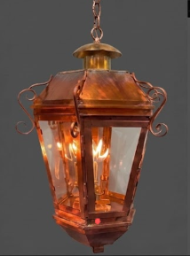 The Camelot Copper Lantern Pendant Light Custom Design