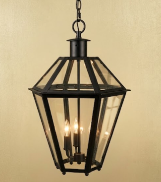 The Astoria Copper Lantern Pendant Light With Top Curl Custom Design