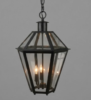 The Astoria Copper Lantern Pendant Light With Top Curl Custom Design