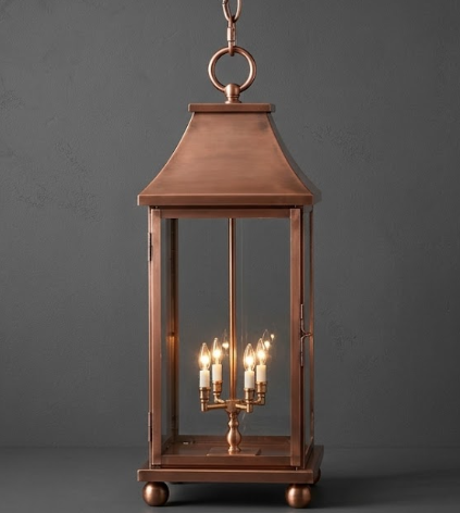 The Monticello Copper Lantern Kitchen Island Pendant Light Custom Design