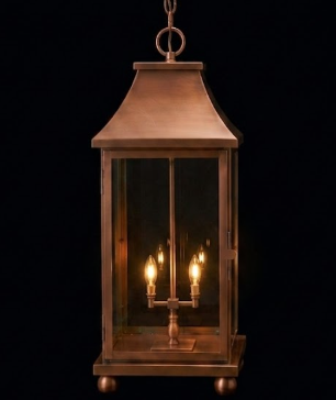 The Monticello Copper Lantern Kitchen Island Pendant Light Custom Design