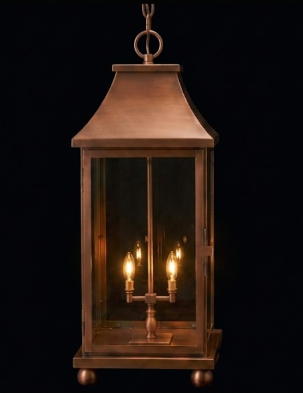 The Monticello Copper Lantern Kitchen Island Pendant Light Custom Design