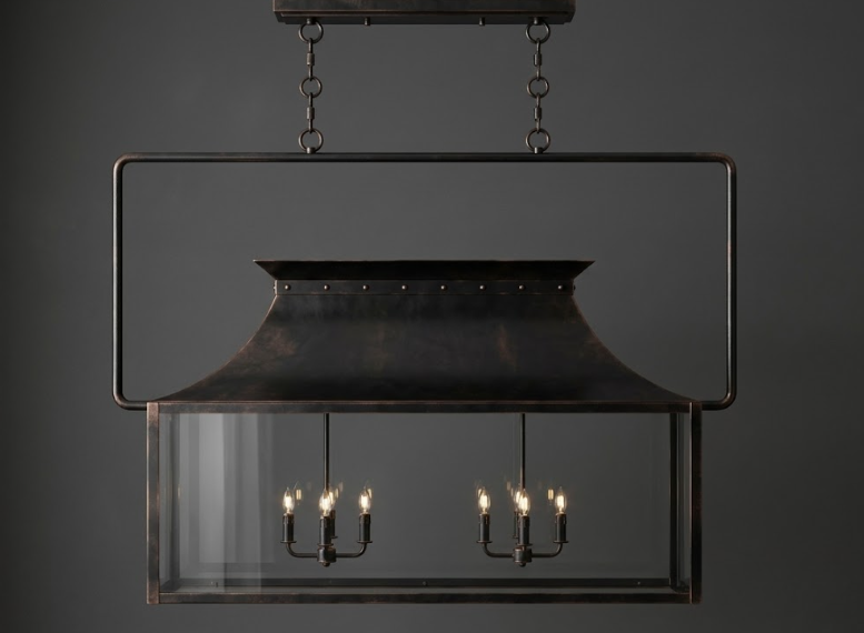 The Melville Copper Chandelier Kitchen Island Pendant Light