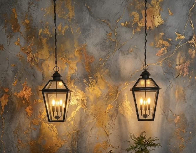 St. James Magnolia Copper Lantern & Pendant Light