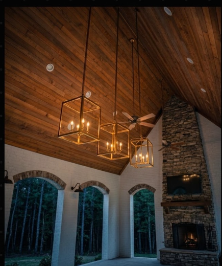 St. James Structure Copper Chandelier Kitchen Island Pendant Lights